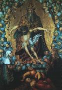 Lucas  Cranach The Trinity oil on canvas